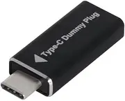 CY Virtual Display Adapter USB-C Type-C DP-Alt Mode DDC EDID Dummy Plug Headless Ghost Display Emulator Black Color 4K@17Hz