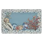 Nantucket Coastal Seashells Memory Foam Anti-Fatigue Kitchen Floor Mat 18" x 30"