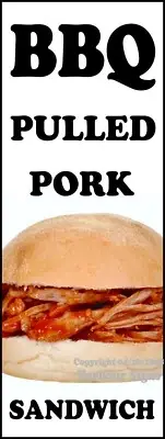 BBQ Pulled Pork DECAL (Choose Your Size) Concession Food Truck Sign Sticker