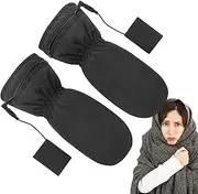 [Generic] Winter Heated Gloves, Electric Heated Gloves, Heated Gloves, Waterproof Touch Screen Electric Gloves, Comfortable Work Gloves, Cam Hand Warmer, C: Battery, Consult, C: Battery, Consulte la descripción