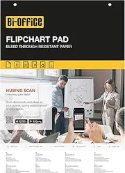Bi-Office Flipchart Easel Pad, Plain, 20 Sheets - 60 gr/m² Paper, A1
