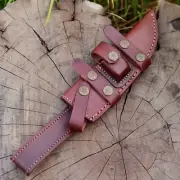 Custom Handmade 8”Fixed Blade Knife Leather Sheath Scout Holster Knife Sheath
