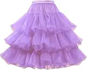 [ANTS] Women's 50'S Vintage Knee Length Short Tutu Petticoat Skirt