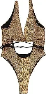 [Generic] Lingerie Set Women Sexy Cosplay Costume Cute Sexy Lingerie Set Lace Strappy Camis and Panty Babydolls Nightwear Outfit Cosplay Lingerie Set (Gold-2, S)
