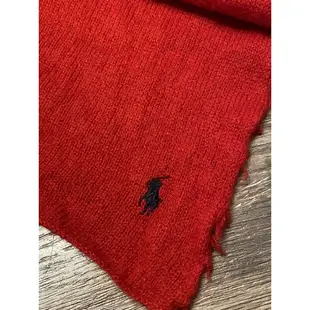 POLO RALPH LAUREN CASHMERE X LAMBSWOOL SCARF 紅色 紅色圍巾 圍巾 保暖
