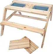 small foot Children's Outdoor Table in Wood, Picnic and Mud Table, from 2 Years, 12422