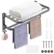 Towel Rack Wall Mounted Bathroom Towel Rack Folding Towel Shelf Towel Holder