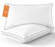 Bed Pillows Standard Size Set of 2, Fluffy Luxury Hotel Collection Gusseted P...