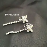 在飛比找蝦皮購物優惠-SWAROVSKI 施華洛世奇 耳環 水鑽 蝴蝶 merca