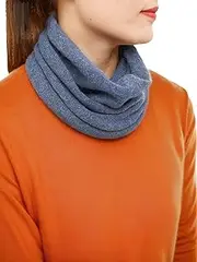 [Prettystern] Loop Scarf 100% Cashmere Wool Plain Knitted Cashmere Scarf Women's Tube Scarf
