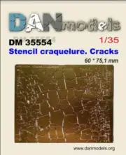 DM 35554 Stencil. Cracks, craquelure. 60 * 75.1 mm, scale 1/35 accessories