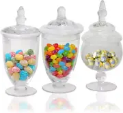 Candy Jar Apothecary Jars with Lids- for Candies Cookies or Toiletries Size Asso