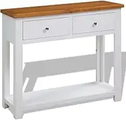 Generic Console Table 83x30x73 cm Solid Oak Wood