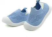 [AOIREMON] Baby Shoes Toddler First Walking Shoes Non-Skid Infant Sneakers Breathable Knitted Mesh Boy & Girls Tennis Shoes Slip-on Soft Sole Indoor Floor Slippers