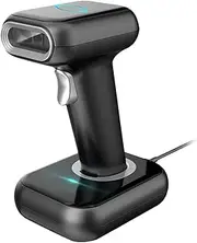 [SHANGLIN] High Speed Barcode Scanner 1D/2D/QR Code Scanner 2.4G Wireless & USB Wired Bar Code Reader with Multi-Functional Base Compatible with Windows Android Li for Supermarket Retail Library