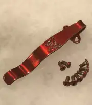 Red Titanium Deep Pocket Clip & Screws For Benchmade Super Freek 560BK-1 Knife