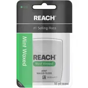 REACH Mint Waxed Floss 55 Yards (Pack of 6)