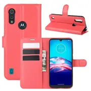 Litchi Surface with Wallet Leather Shell for Motorola Moto E6i/E6s (2020)