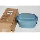 Double Layer Compartment Meal Box Microwave Safe Sealed Meal Case Kids teOIO