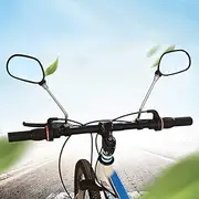 Mountain Rearview Mirror Adjustable Wide Range Glass Safety Bicycle Rear View for Cycling ABS Material Black 1 Pair