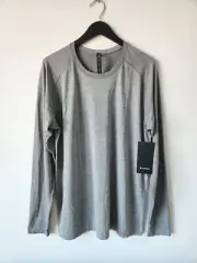 NWT LULULEMON SLTE/WHT Grey Metal Vent Tech LS Top Shirt 2.0 Men's XXL
