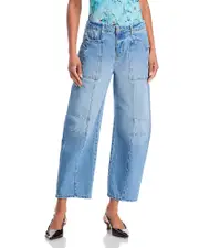 L'Agence Cody Rodeo High Rise Cropped Barrel Jeans in Cristo