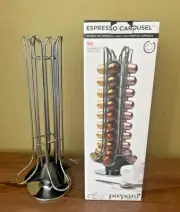 Prepara Espresso Coffee Pods Holder Carousel Storage Organizer 50 Capsule New
