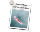 Coastal Trendy Cowgirl Wall Art Decor, 12x16in Canvas Newspaper Print Unframed