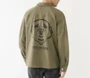 True Religion Men’s Buddha Logo Military Jacket Army Green Size Large NWT $179