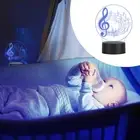 3D Musical Notes LED Light USB Touch Table Desk Night Lamp Color Change Fd5