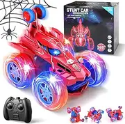 Lehoo Castle Remote Control Car, Kids Toys RC Stunt Car, 360°Rotating RC Cars with Headlights, Boys Toys Rechargeable Toy for 3 4 5 Year Old Boy Toy