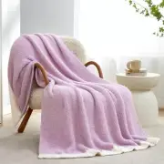 Light Purple Throw Blanket for Couch, Super Soft Throw(50"x 60") Heather Lilac