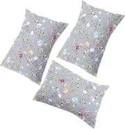 KOMBIUDA Soft Cotton Pillowcase Set 3 Pack Robot Design Easy Wash Boys and Girls Bedding