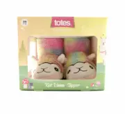 Totes Girls Toasties - Kids Llama Soft Fuzzy Boot Slippers