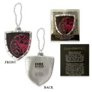 Official Game Of Thrones Targaryen Sigil Logo Glass Christmas Holiday Ornament
