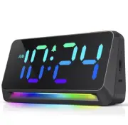 Dynamic RGB Clock - Extra Loud Digital Alarm Clock for Bedroom