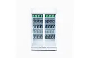 Bromic Upright Display Fridge - 885L - 2 Doors - Flat Glass - White