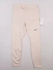 Nike Leggings Womens Medium Cream Glenn Check Plaid Compression Yoga Pants NWT