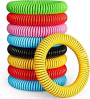 12 Pack Mosquito Bracelets, Mosquito Bracelets Outdoor for Adults and Kids, Individually Wrapped DEET-Free Waterproof Bands