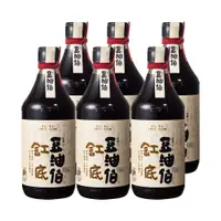 在飛比找PChome24h購物優惠-六堆釀豆油伯-缸底醬油(500mlx6瓶/箱)