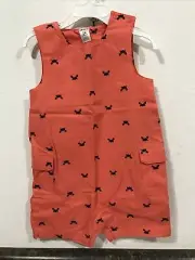 Carter’s Little Boys One Piece Jumper Shorts Size 24M Coral (TW-3711)