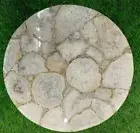 white agate table top