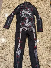 Fixmatti Women Halloween Party Costume Skull Print Lng Sleeve Jumpsuit Outfit XL