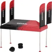 Paddock Service Tent Set with Extra Wheels ADVAN 1/64 Scale Model by Mini GT
