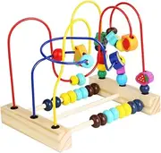 SUPVOX 1Pc Bead Maze for Wooden Skill Development Activity Educational Birthdays Enhances Cognitive Skills Hand Eye Coordination Color Perception
