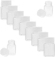 TOKIDNY 10pcs Plastic Reusable Water Bottle Dropper Sauce Bottles Juice Containers Round Pill Organizers Reagent Storage