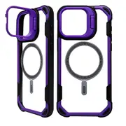 For iPhone 16 Pro Max Case, Lens Holder, Compatible with MagSafe Acrylic Cover, Purple