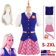 Barbie Princess Charm School Delancey Devin Costume Wig School Uniform Dress Up
