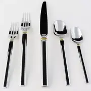MIDNIGHT by Oneida 5 Piece Place Setting NEW NEVER USED Stainless made in USA