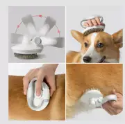 Self-cleaning wire brush for pets